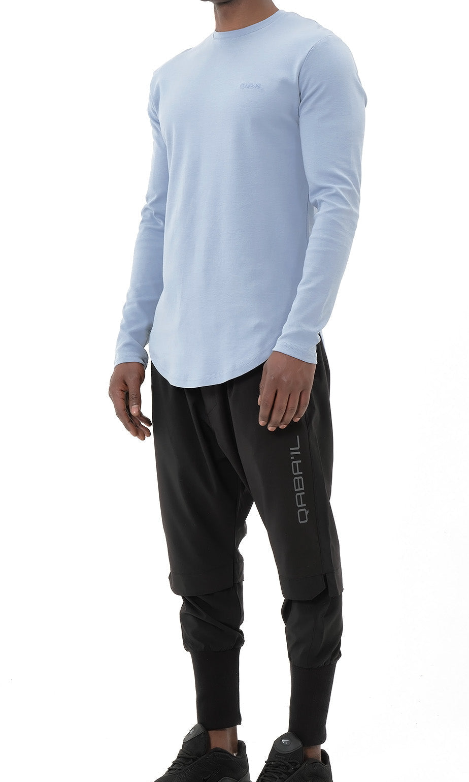  QL Pantalon Cross Over in Black - QABA'IL,