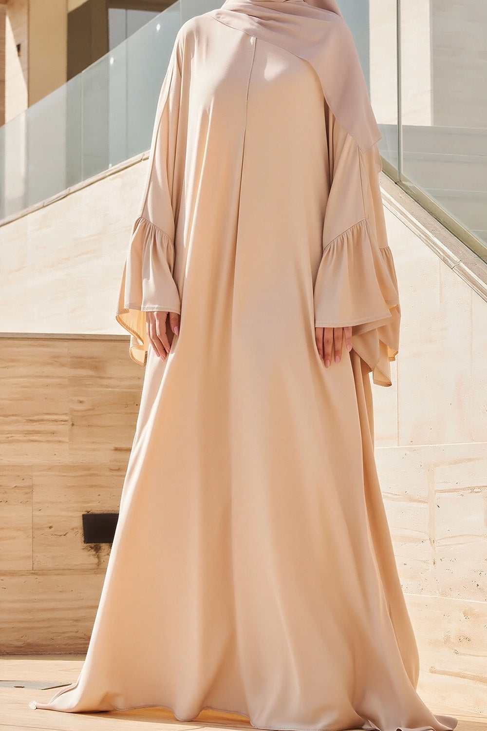 SB Saudi Cut Premium Nidah Abaya AS007 in Beige
