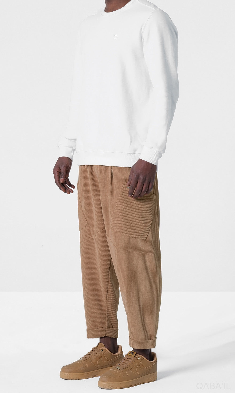 QL Sarouel Design Kadife in Kamel