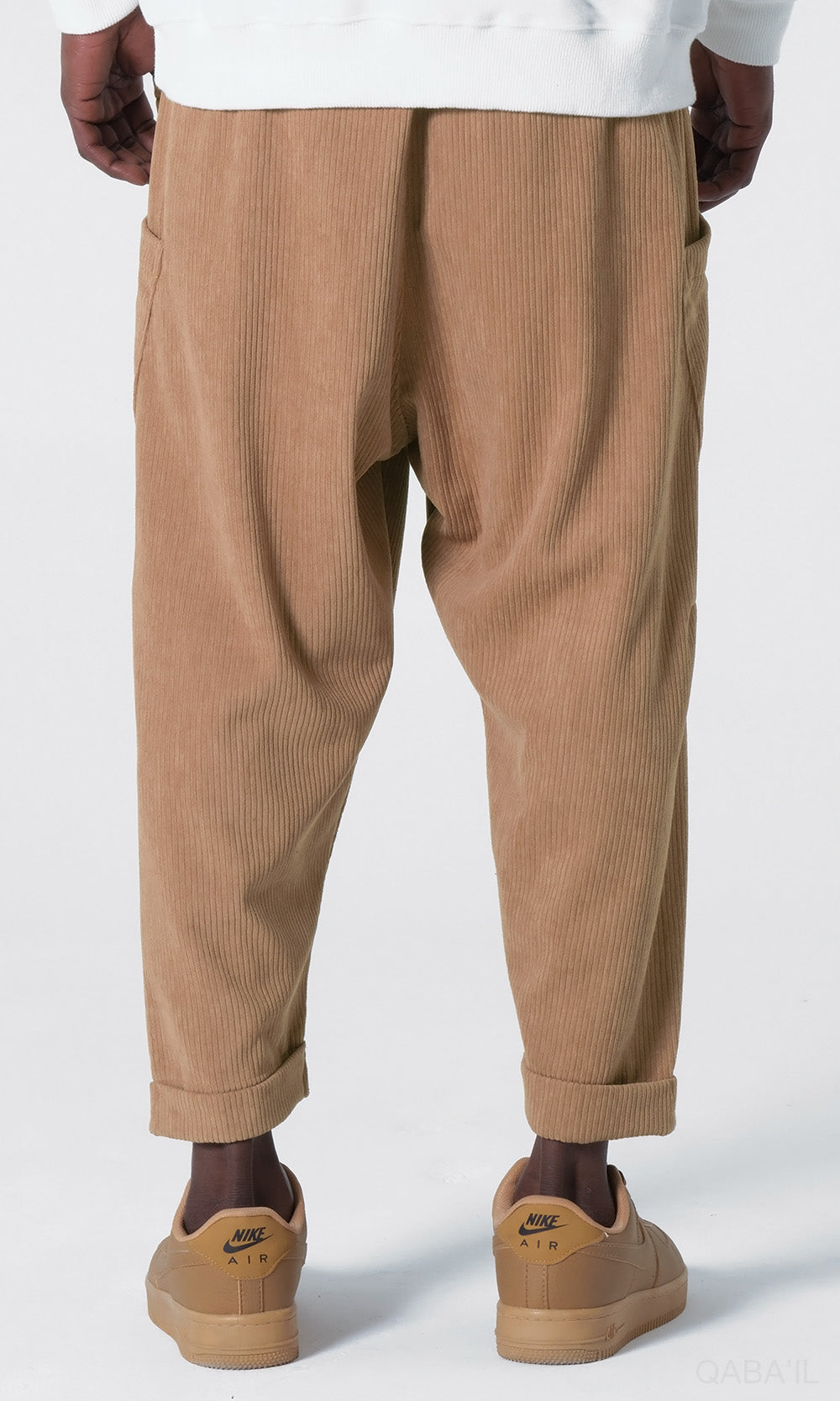 QL Sarouel Design Kadife in Kamel