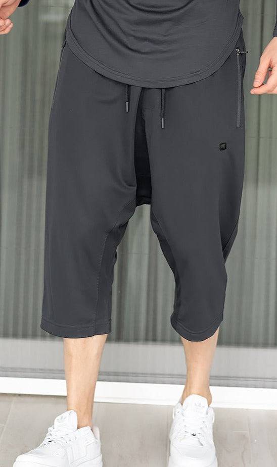 QL Relaxed Lightweight Cropped Joggers Dark Grey