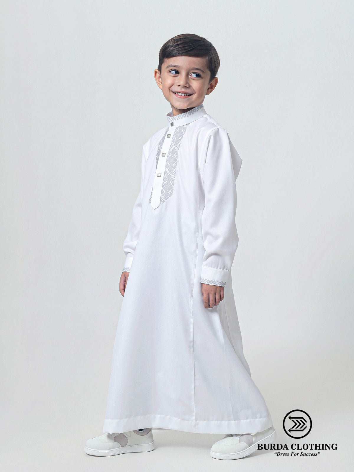 Kids Thobe 313 White